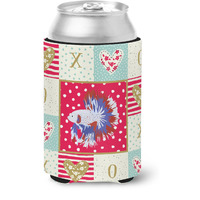 "Caroline's Treasures CK5483CC Comb Tail Betta Love Can or Bottle Hugger cold-beverage-koozies, Multicolor"
