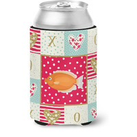 "Caroline's Treasures CK5488CC Kissing Gourami Love Can or Bottle Hugger cold-beverage-koozies, Multicolor"