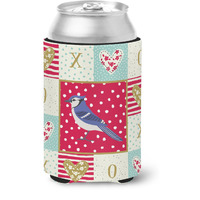 "Caroline's Treasures CK5513CC Jay Bird Love Can or Bottle Hugger cold-beverage-koozies, Multicolor"