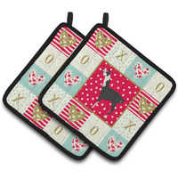 "Caroline's Treasures CK5345PTHD Llama Q' Ara Love Pair of Pot Holders potholders, Multicolor"
