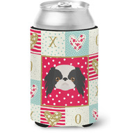 "Caroline's Treasures CK5209CC Japanese Chin Love Can or Bottle Hugger cold-beverage-koozies, Multicolor"