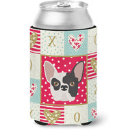 "Caroline's Treasures CK5200CC French Bulldog Love Can or Bottle Hugger cold-beverage-koozies, Multicolor"