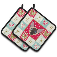 "Caroline's Treasures CK5106PTHD Colorpoint Shorthair Cat Love Pair of Pot Holders potholders, Multicolor"