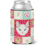 "Caroline's Treasures CK5125CC Korean Bobtail Cat Love Can or Bottle Hugger cold-beverage-koozies, Multicolor"