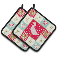 "Caroline's Treasures CK5287PTHD American Pekin Duck Love Pair of Pot Holders potholders, Multicolor"