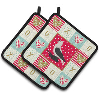 "Caroline's Treasures CK5373PTHD Saxon Fairy Swallow Pigeon Love Pair of Pot Holders potholders, Multicolor"
