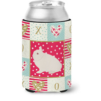 "Caroline's Treasures CK5391CC Hermelin Rabbit Love Can or Bottle Hugger cold-beverage-koozies, Multicolor"