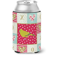 "Caroline's Treasures CK5505CC London Canary Love Can or Bottle Hugger cold-beverage-koozies, Multicolor"