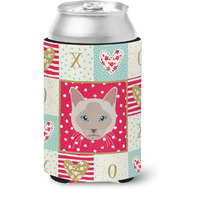 "Caroline's Treasures CK5172CC Thai lilac Cat Love Can or Bottle Hugger cold-beverage-koozies, Multicolor"