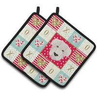 "Caroline's Treasures CK5202PTHD Glen of Imaal Love Pair of Pot Holders potholders, Multicolor"