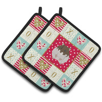 "Caroline's Treasures CK5440PTHD Dzungarian Hamster Love Pair of Pot Holders potholders, Multicolor"