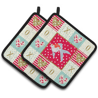 "Caroline's Treasures CK5479PTHD Tamasaba Goldfish Love Pair of Pot Holders potholders, Multicolor"
