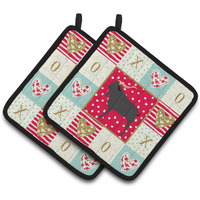 "Caroline's Treasures CK5309PTHD Verata Goat Love Pair of Pot Holders potholders, Multicolor"
