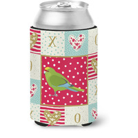 "Caroline's Treasures CK5524CC New Zealand Parakeet Love Can or Bottle Hugger cold-beverage-koozies, Multicolor"