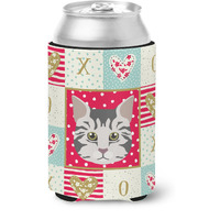 "Caroline's Treasures CK5079CC American Bobtail Cat Love Can or Bottle Hugger cold-beverage-koozies, Multicolor"