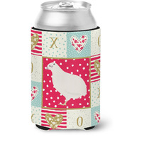 "Caroline's Treasures CK5384CC Texas Quail Love Can or Bottle Hugger cold-beverage-koozies, Multicolor"