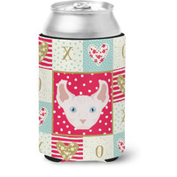Carolines Treasures CK5113CC Dwelf Cat Love Can or Bottle Hugger cold-beverage-koozies, Multicolor