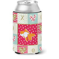 "Caroline's Treasures CK5475CC Oranda Red Cap Goldfish Love Can or Bottle Hugger cold-beverage-koozies, Multicolor"