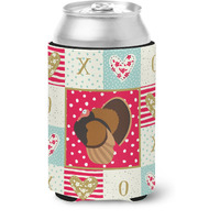 "Caroline's Treasures CK5413CC Bronze Turkey Love Can or Bottle Hugger cold-beverage-koozies, Multicolor"