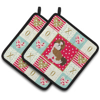 "Caroline's Treasures CK5844PTHD Imperial Shih Tzu Puppy Cut Love Pair of Pot Holders potholders, Multicolor"