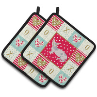 "Caroline's Treasures CK5649PTHD Minskin Cat Love Pair of Pot Holders potholders, Multicolor"