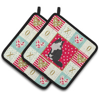 "Caroline's Treasures CK5781PTHD Ragamuffin Cat Love Pair of Pot Holders potholders, Multicolor"