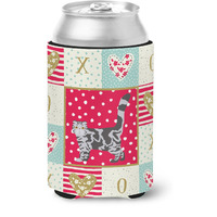 "Caroline's Treasures CK5618CC Foldex Exotic Fold #1 Cat Love Can or Bottle Hugger cold-beverage-koozies, Multicolor"