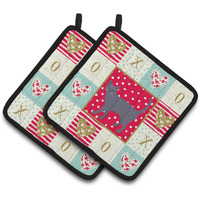"Caroline's Treasures CK5632PTHD Korat #3 Cat Love Pair of Pot Holders potholders, Multicolor"