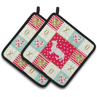 "Caroline's Treasures CK5561PTHD Bambino #2 Cat Love Pair of Pot Holders potholders, Multicolor"