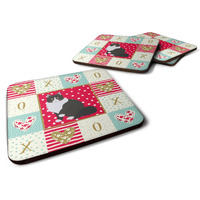 "Caroline's Treasures CK5788FC Siberian Forest Cat Love Foam Set of 4 coasters, Multicolor"