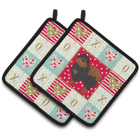 "Caroline's Treasures CK5878PTHD Pomeranian #2 Love Pair of Pot Holders potholders, Multicolor"