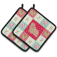 "Caroline's Treasures CK5823PTHD Coton de Tulear #1 Love Pair of Pot Holders potholders, Multicolor"
