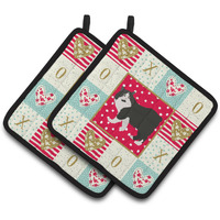 "Caroline's Treasures CK5593PTHD Cymric Cat Love Pair of Pot Holders potholders, Multicolor"
