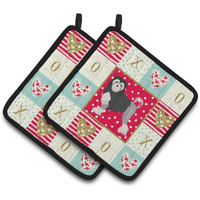 "Caroline's Treasures CK5859PTHD Lowchen Little Lion Dog #2 Love Pair of Pot Holders potholders, Multicolor"