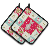 "Caroline's Treasures CK5770PTHD Minskin Cat Love Pair of Pot Holders potholders, Multicolor"