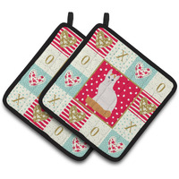 "Caroline's Treasures CK5802PTHD Turkish Van Cat Love Pair of Pot Holders potholders, Multicolor"