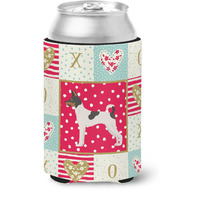 "Caroline's Treasures CK5899CC Toy Fox Terrier Love Can or Bottle Hugger cold-beverage-koozies, Multicolor"