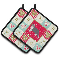 "Caroline's Treasures CK5615PTHD Exotic Shorthair #2 Cat Love Pair of Pot Holders potholders, Multicolor"