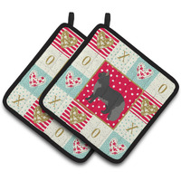 "Caroline's Treasures CK5643PTHD Maine Coon #2 Cat Love Pair of Pot Holders potholders, Multicolor"