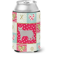 "Caroline's Treasures CK5567CC British Semi Longhair Cat Love Can or Bottle Hugger cold-beverage-koozies, Multicolor"