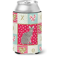 "Caroline's Treasures CK5773CC Ocicat Cat Love Can or Bottle Hugger cold-beverage-koozies, Multicolor"