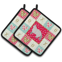 "Caroline's Treasures CK5702PTHD Selkirk Rex #2 Cat Love Pair of Pot Holders potholders, Multicolor"