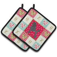 "Caroline's Treasures CK5881PTHD Standard Poodle Love Pair of Pot Holders potholders, Multicolor"