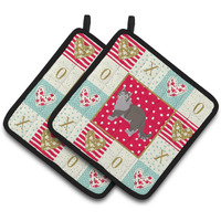 "Caroline's Treasures CK5708PTHD Siberian Forest #1 Cat Love Pair of Pot Holders potholders, Multicolor"