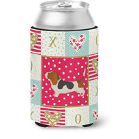 "Caroline's Treasures CK5908CC Basset Hound Love Can or Bottle Hugger cold-beverage-koozies, Multicolor"