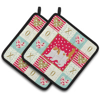 "Caroline's Treasures CK5617PTHD Exotic Shorthair #4 Cat Love Pair of Pot Holders potholders, Multicolor"