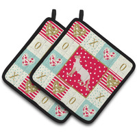 "Caroline's Treasures CK5585PTHD Colorpoint Longhair #2 Cat Love Pair of Pot Holders potholders, Multicolor"