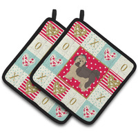 "Caroline's Treasures CK5888PTHD Russian Lapdog Love Pair of Pot Holders potholders, Multicolor"