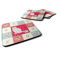 "Caroline's Treasures CK5752FC Chinchilla Persian Longhair Cat Love Foam Set of 4 coasters, Multicolor"