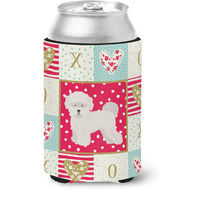 "Caroline's Treasures CK5814CC Bichon Fris #2 Love Can or Bottle Hugger cold-beverage-koozies, Multicolor"